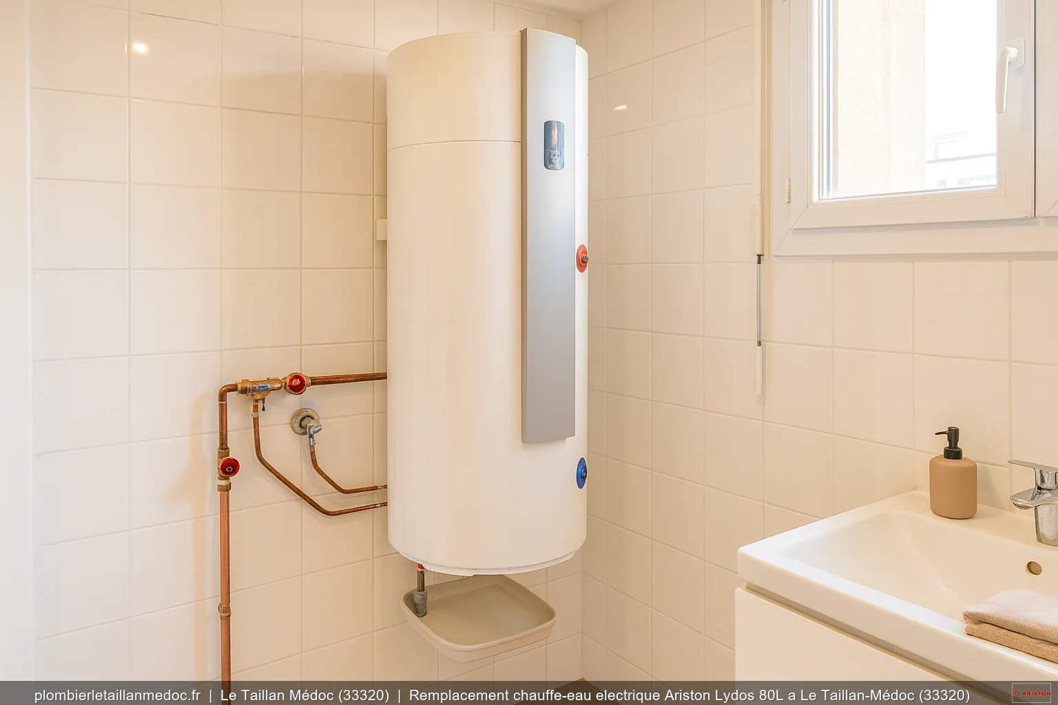 Remplacement chauffe-eau electrique Ariston Lydos 80L a Le Taillan-Médoc (33320)